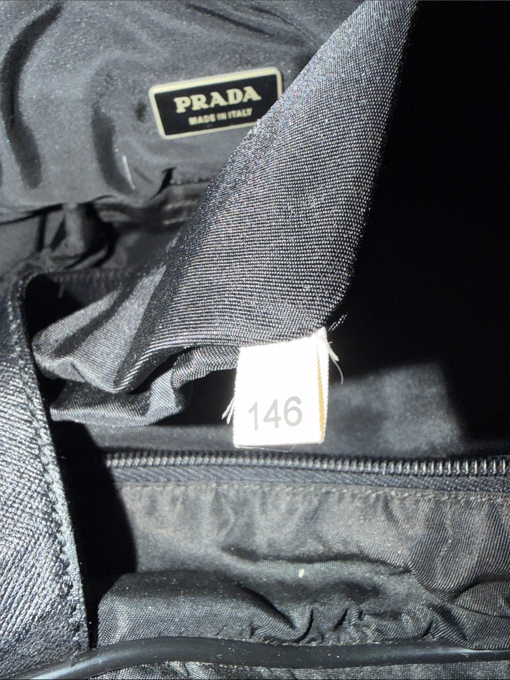 Prada Black Nylon/Saffiano leather trim Laptop Briefcase with Shoulder Strap - Picture 9 of 12
